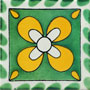 Mexican Clay Tile Trebol Verde 1121
